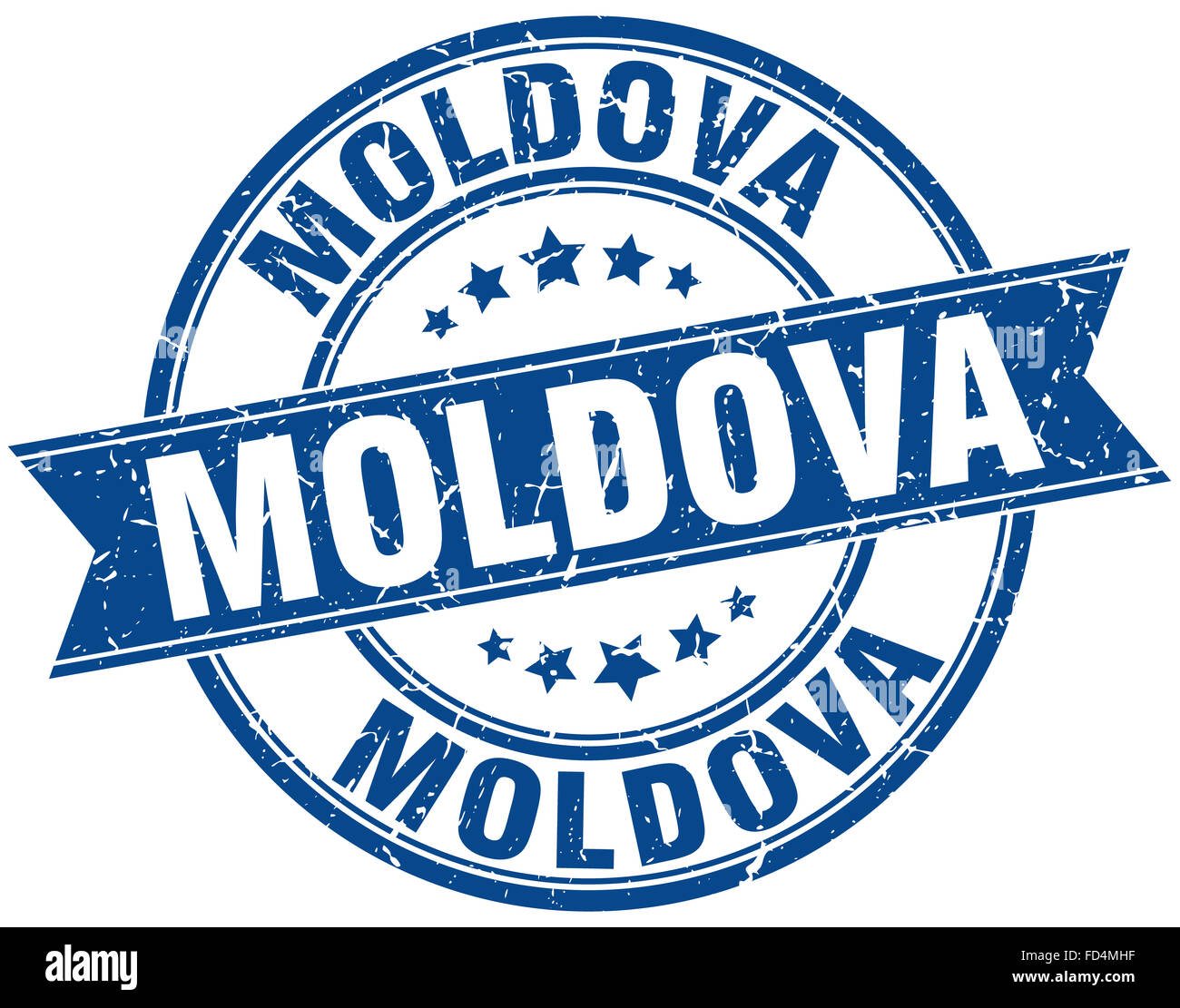 Moldova blue round grunge vintage ribbon stamp Stock Photo - Alamy