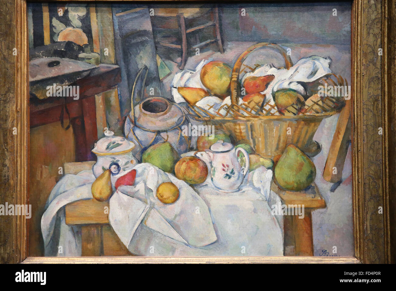 Musee d'Orsay. La table de cuisine by Paul Cezanne Stock Photo Alamy