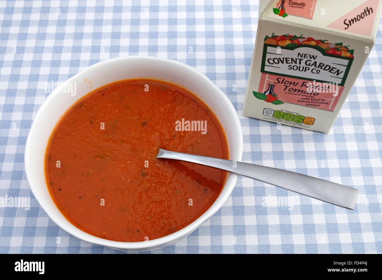 New Covent Garden Soup Company slow roast tomato soup Stock Photo
