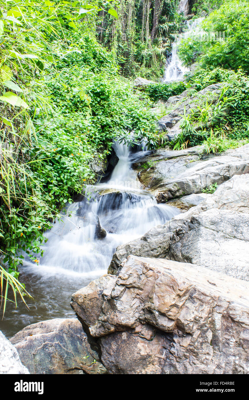 Huay Kaew waterfall in Chiangmai, Thailand Stock Photo