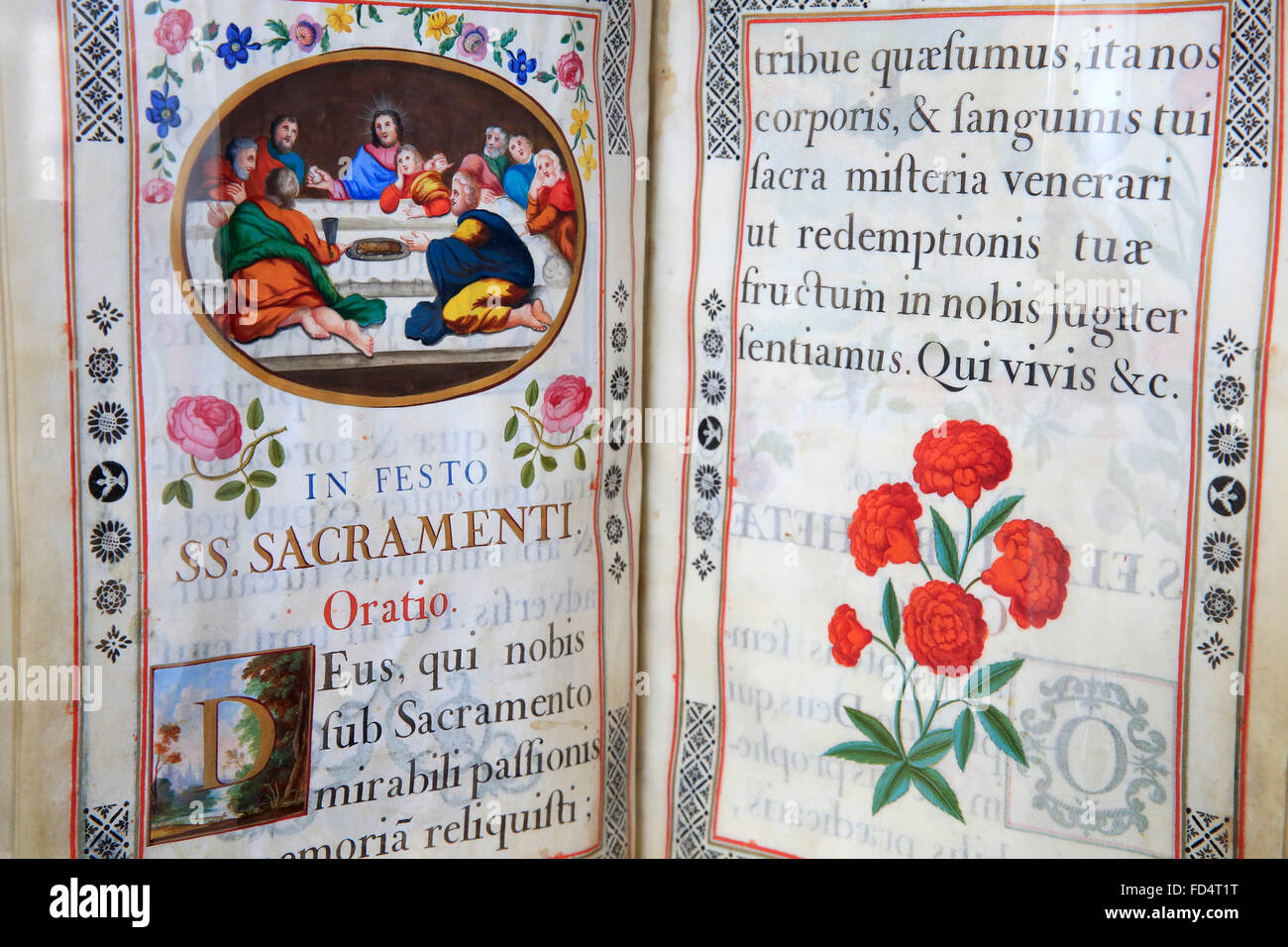 18th-century manuscript. Stock Photo