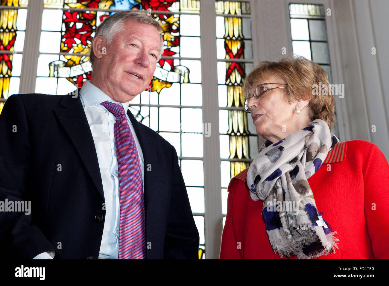Sir Alex Ferguson , former manager of Manchester United Football Club , receives the Freedom of