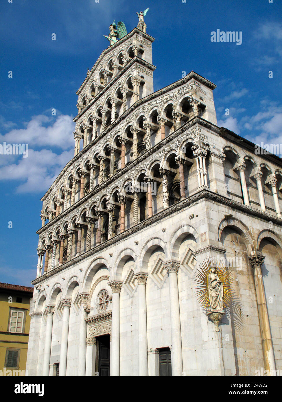 Tuscany Lucca San Michele Church Stock Photo