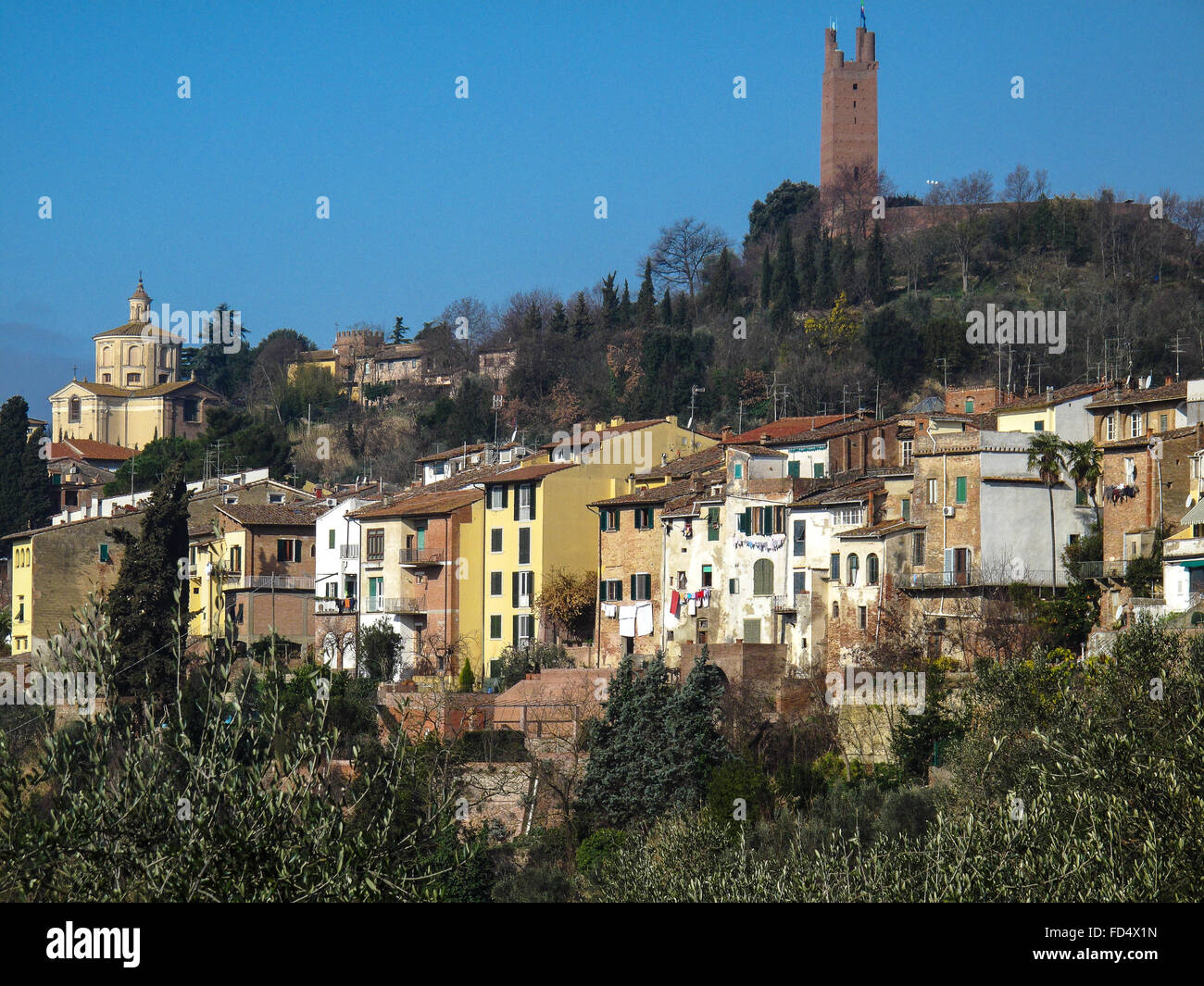 Italy Tuscany Province of Pisa San Miniato View Stock Photo