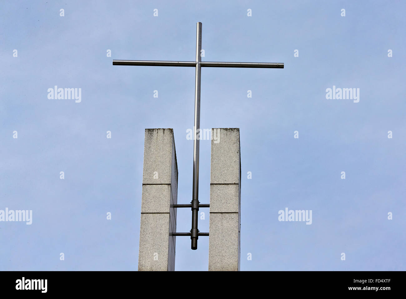 Catholic church cross. Antony, France. Stock Photo