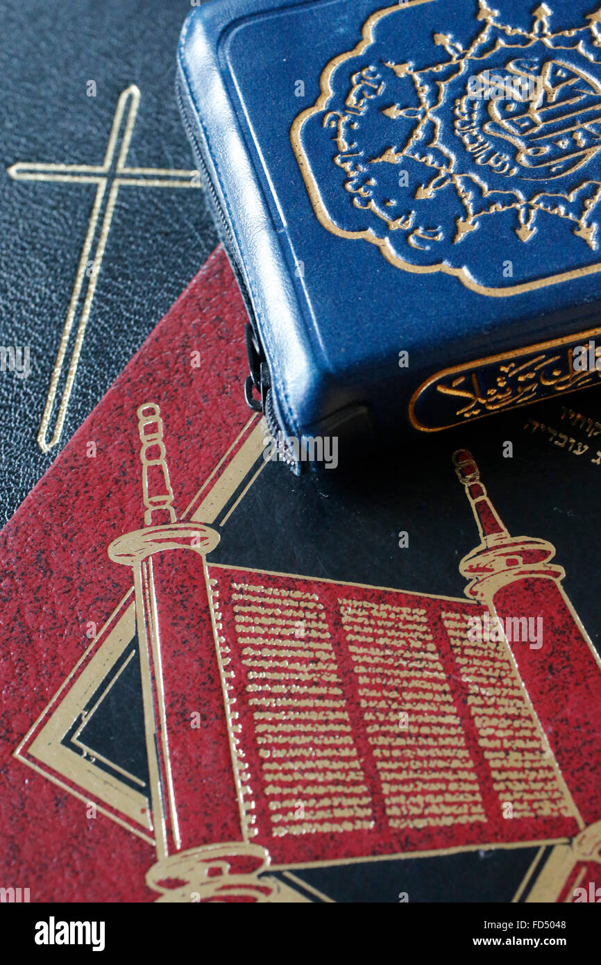 Torah, Bible and Quran. Interfaith Stock Photo Alamy