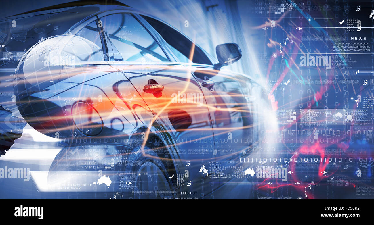 Back view of automobile in sales salon Stock Photo Alamy