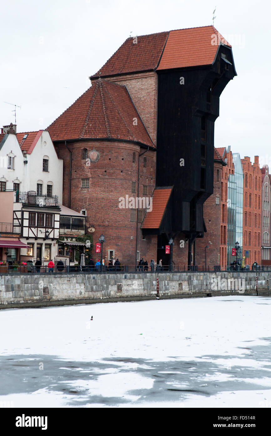 Gdansk, Old Town in Winter Stock Photo