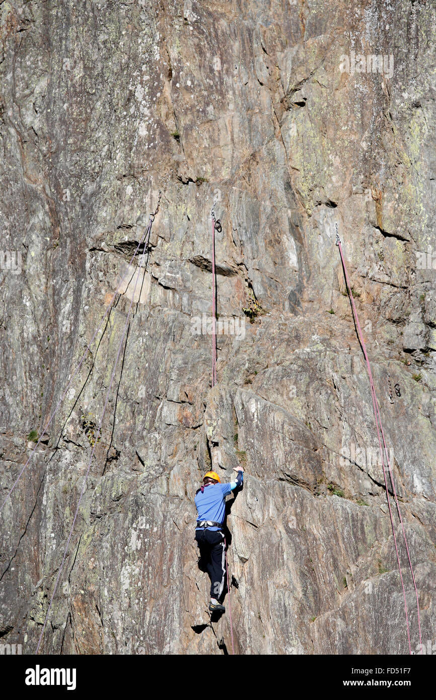 Rock climbing in Chamonix Stock Photo Alamy