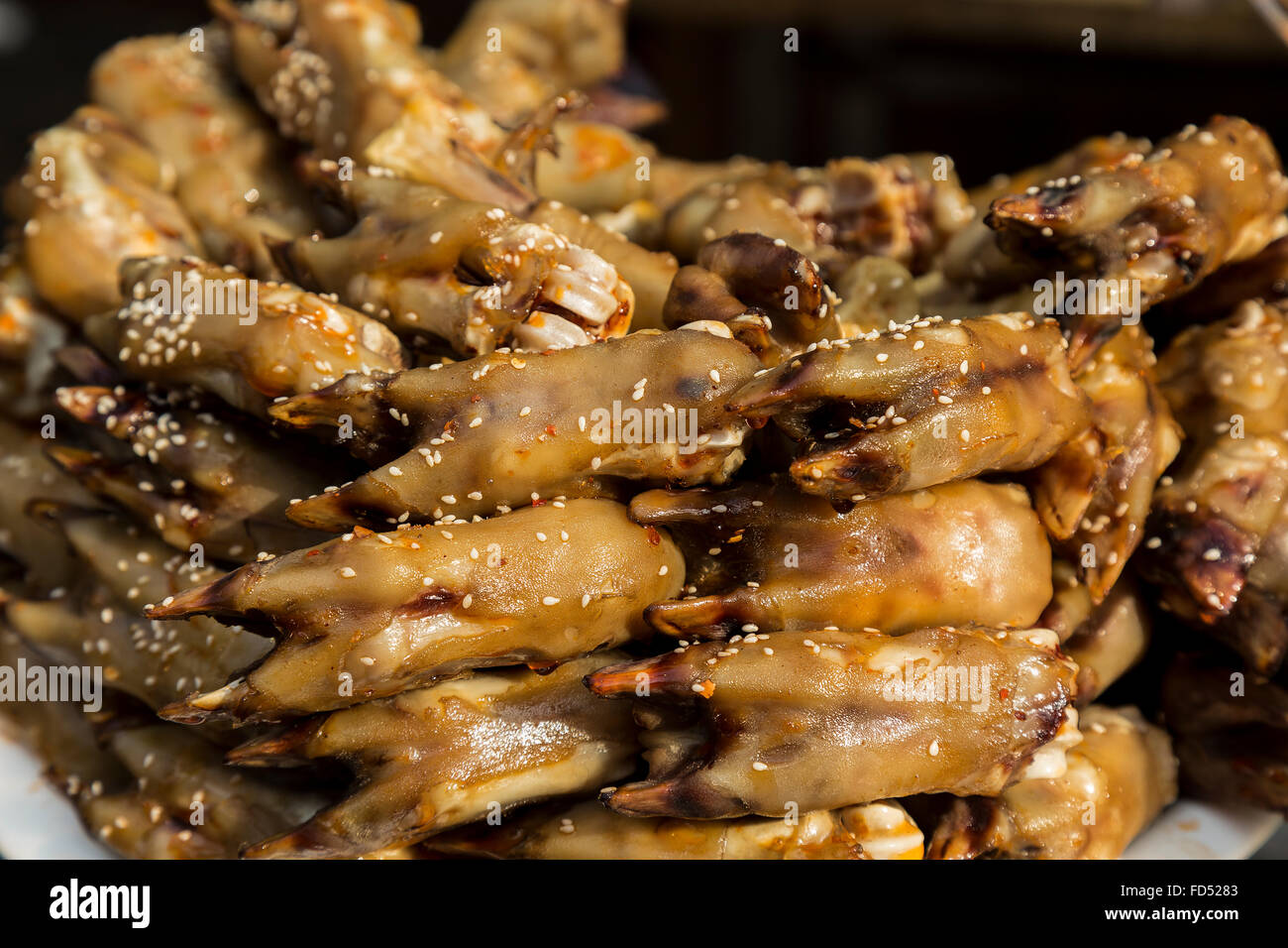 Lamb feet for sale at the street market in the Muslim district of Xi’an