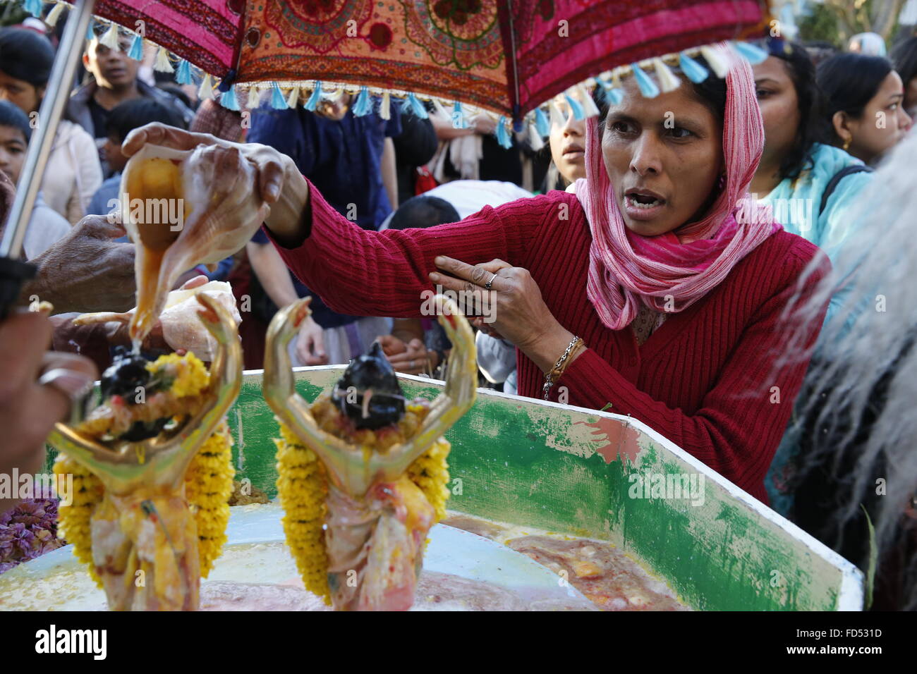 . Abhishek ritual. Stock Photo