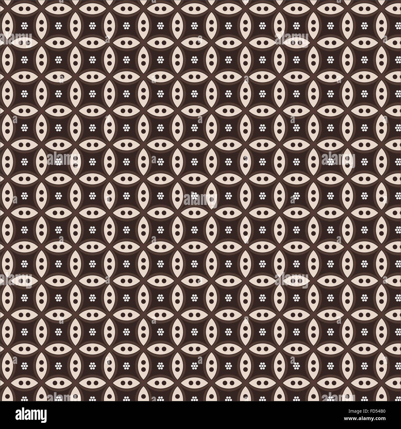 Kawung, Geometric Pattern of Javanese Batik Motif Stock Photo