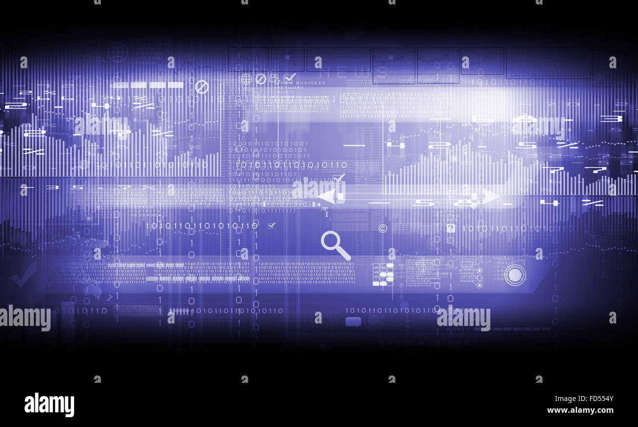 Background digital image with binary code. Technology concept Stock ...