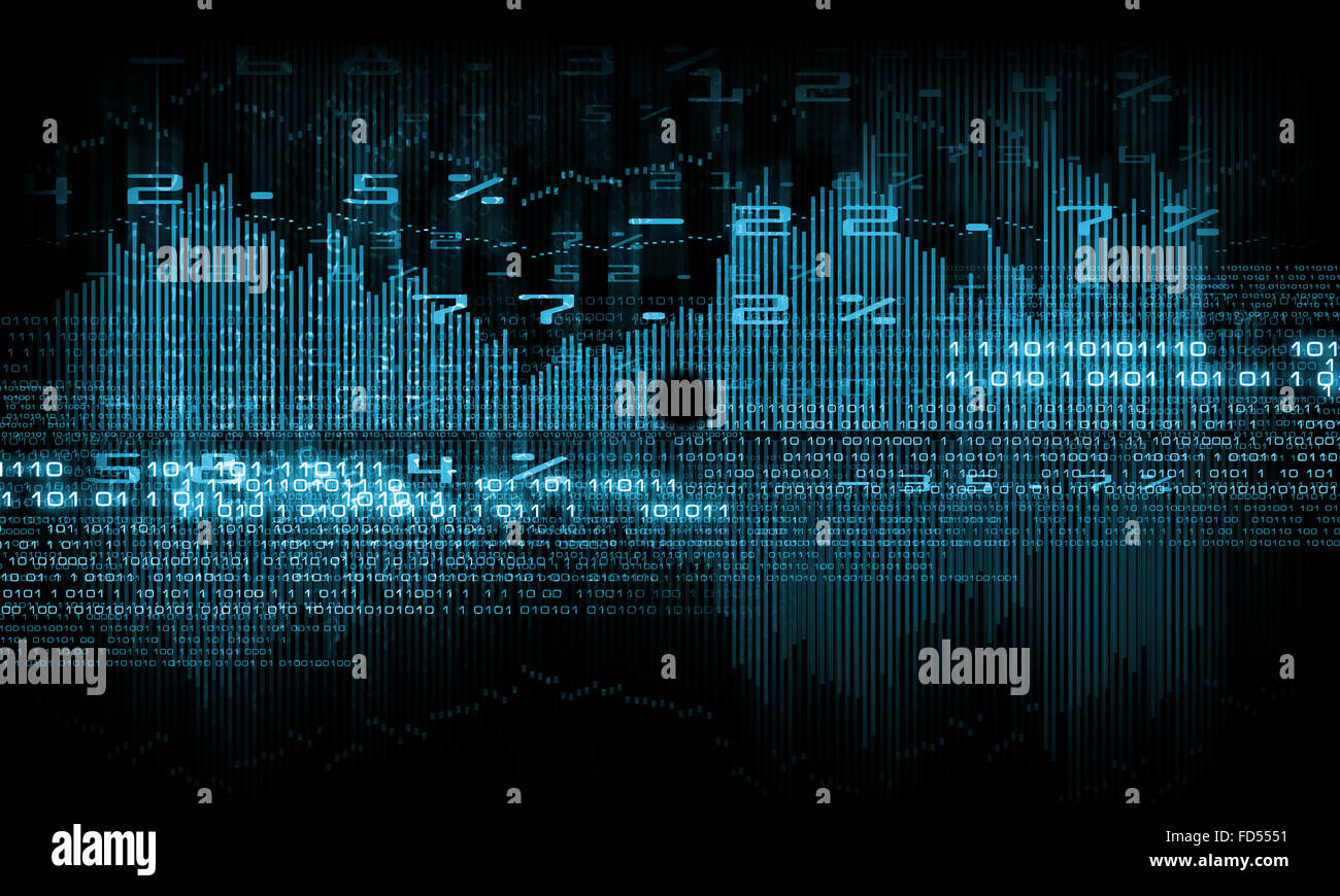 Background digital image with binary code. Technology concept Stock ...