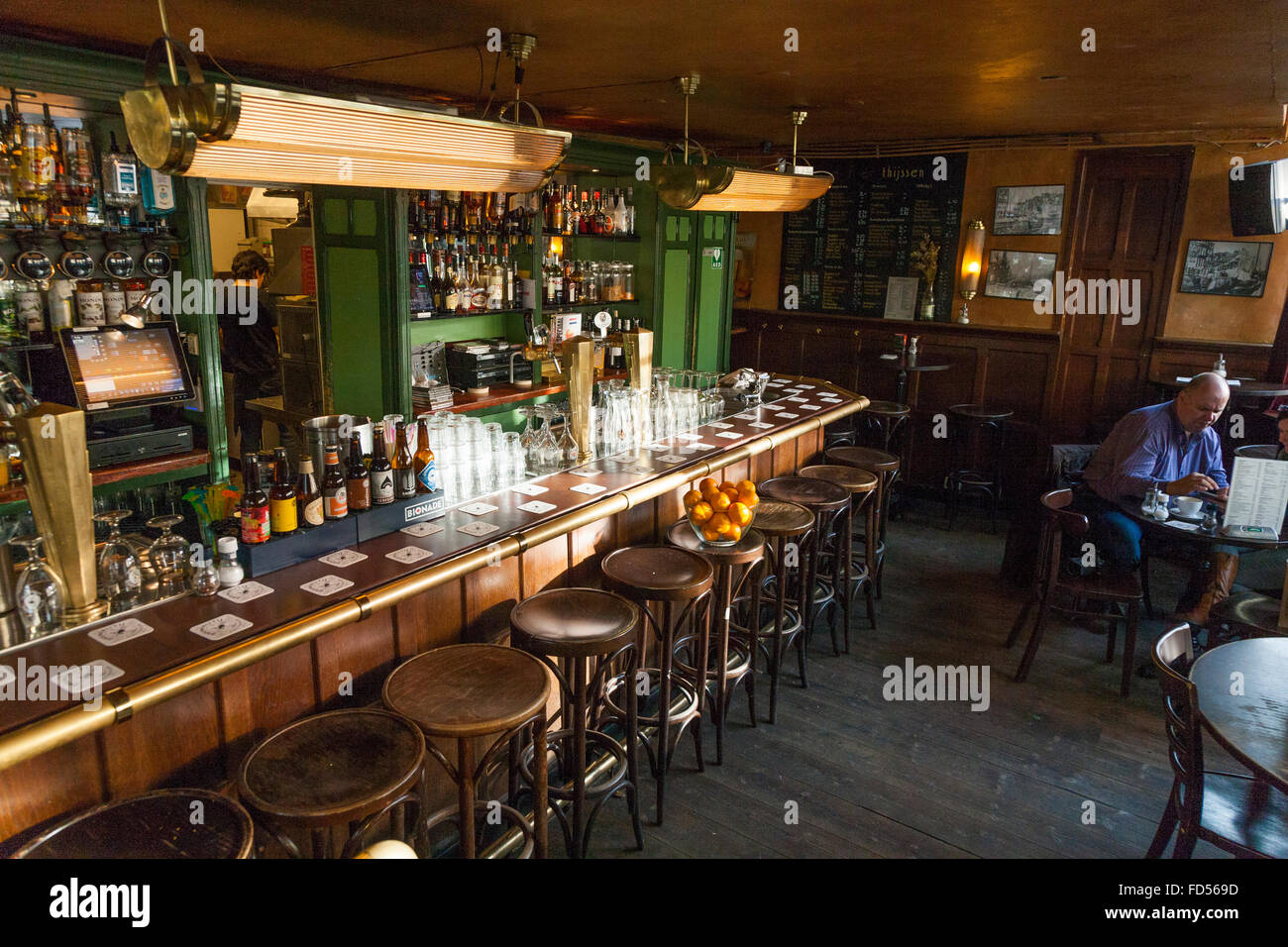 Inside Interior Of A Bar Cafe Cafe Thijssen 107 Stock Photo Alamy
