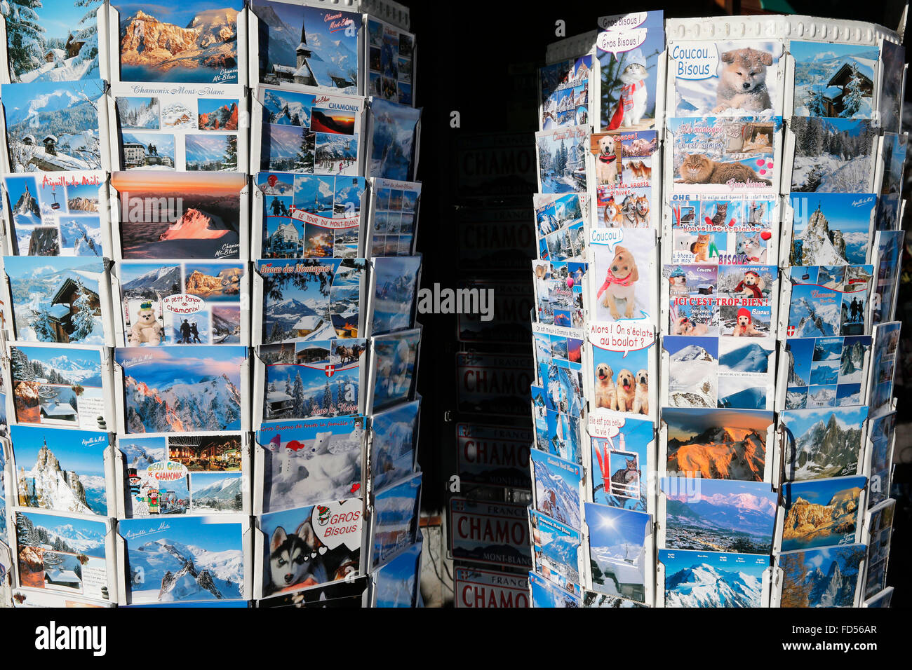 Postcards for sale. Stock Photo