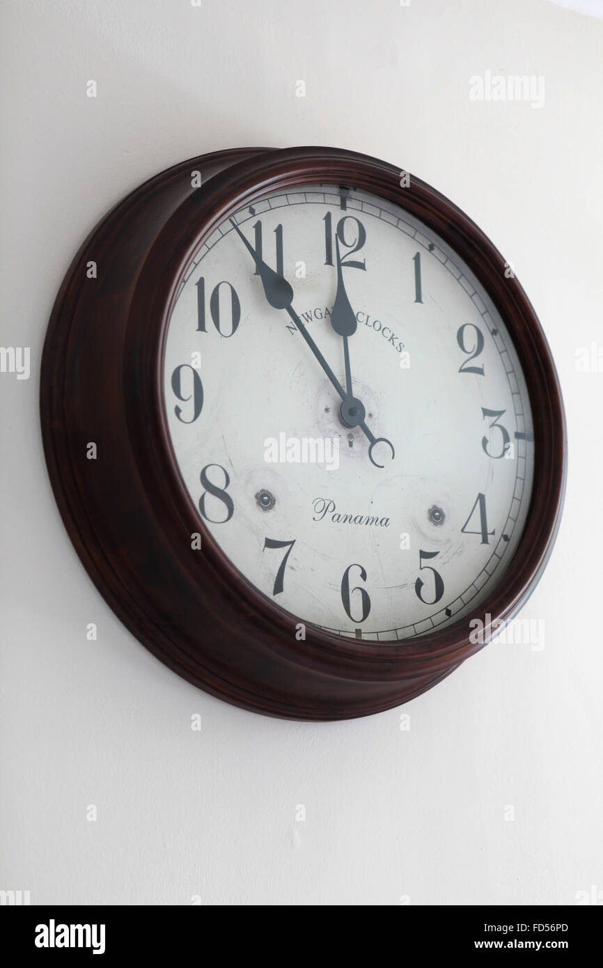 Antique wooden wall clock hi-res stock photography and images - Alamy