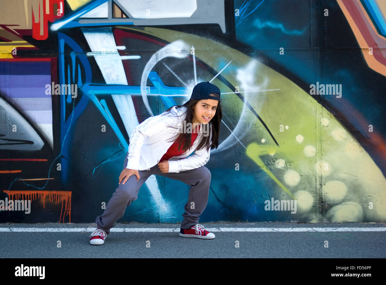 Young dancer Hip-Hop Stock Photo