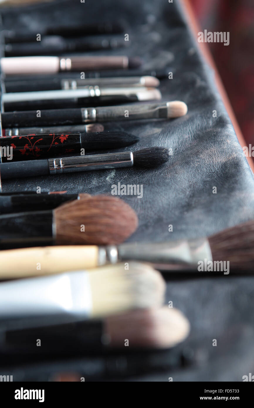Makeup artists makeup brushes Stock Photo