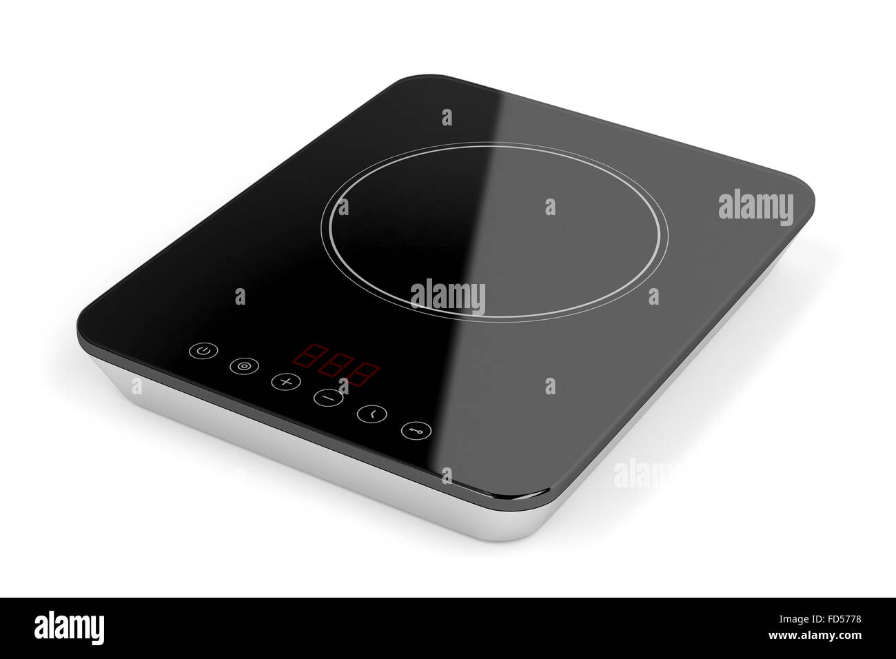 Induction cooktop on white background Stock Photo Alamy