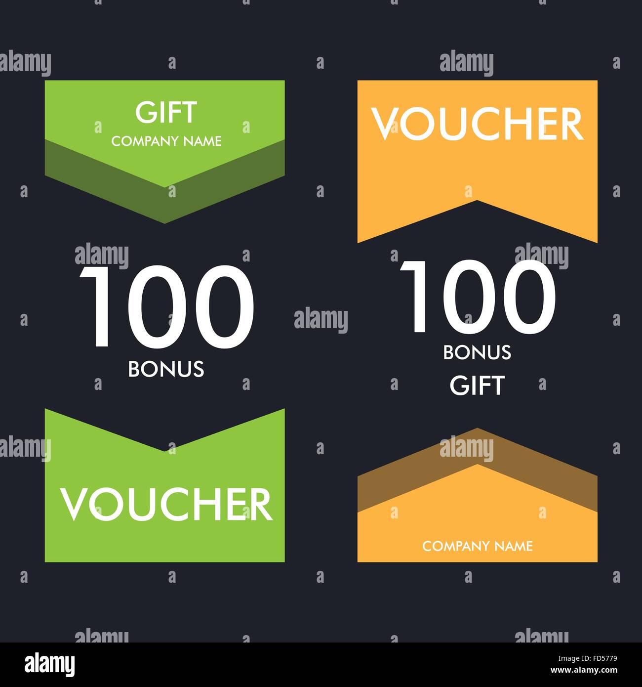 Two simple vector template modern gift certificates Stock Vector Image