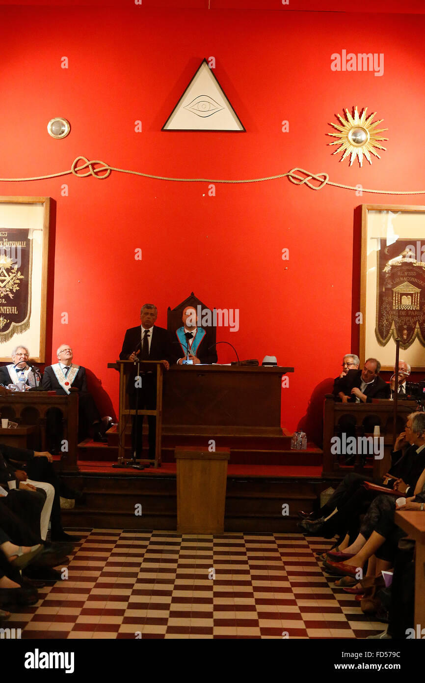 Freemasons' lodge. Stock Photo