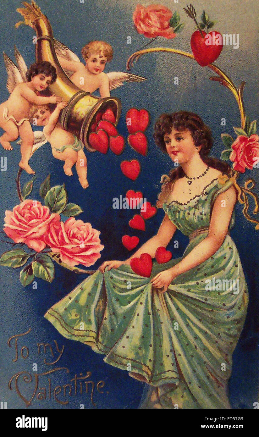 Vintage Valentine Day Card Stock Photo - Alamy Vintage Valentine Day Card Stock Photo - Alamy