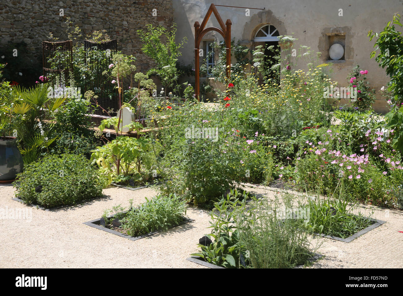 SaintAntoinel'Abbaye. Medieval Garden Stock Photo Alamy