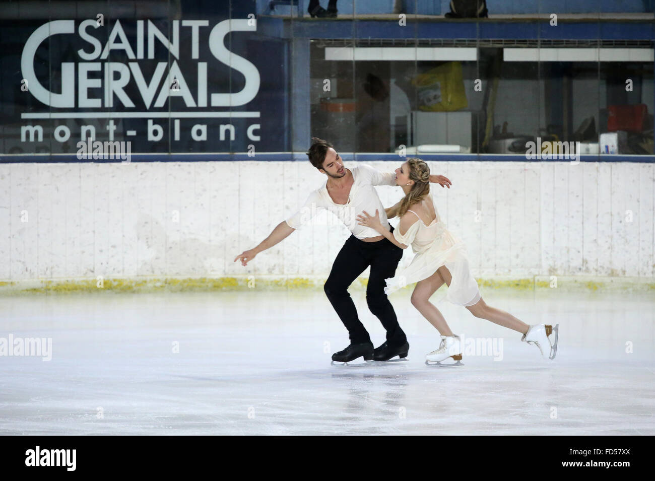 Figure skating gala evening. French team. Gabriella Papadakis and