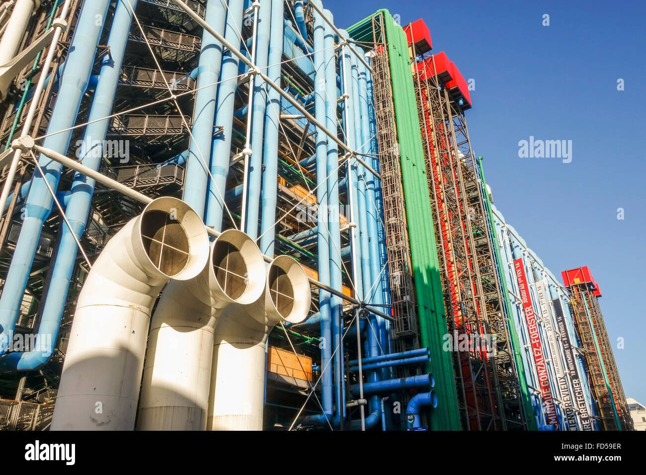 Centre Georges Pompidou, Beaubourg, museum for modern art. Paris, France. Stock Photo