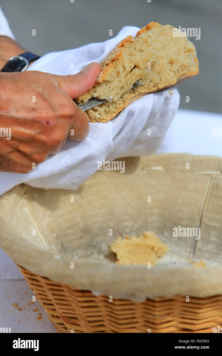 Slice of bread. Stock Photo