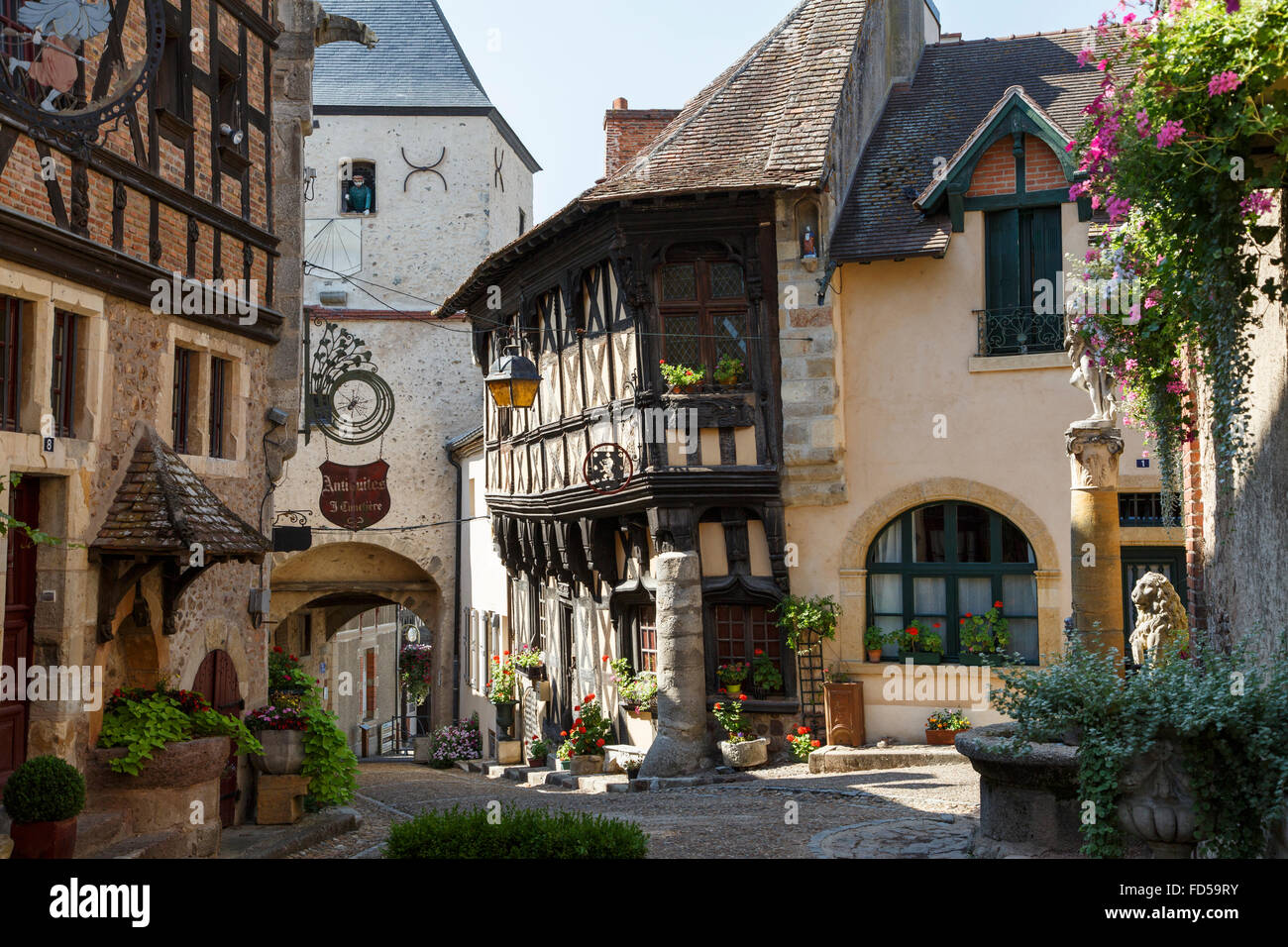 Bourbon-Lancy, Saône-et-Loire, France Stock Photo