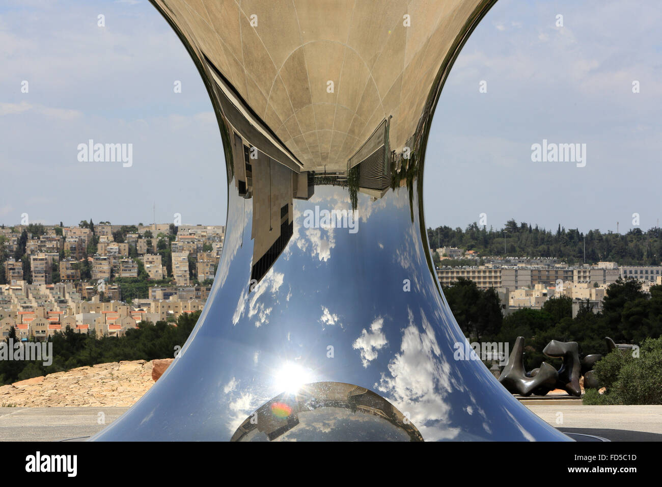 Turning the world upside down by Anish Kapoor. Newlyinstalled sculpture at The Israel Museum