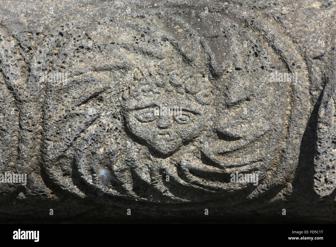 Korazim National Park. In greek mythology, Medusa was one of the tree Gorgons. Stock Photo