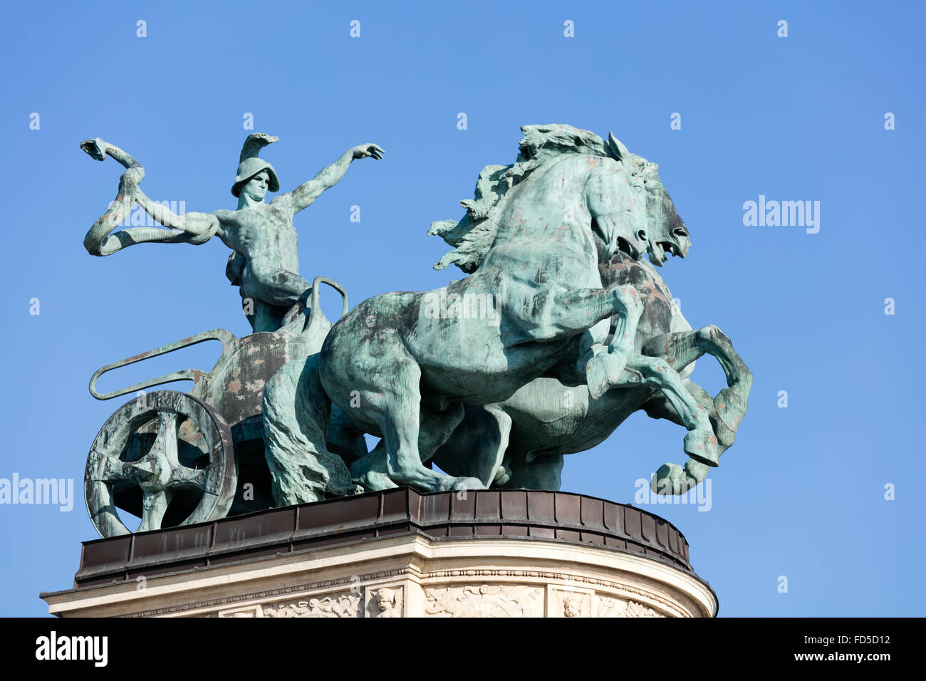 Horse Statue, Heroes Square, Budapest, Hungary Stock Photo Alamy