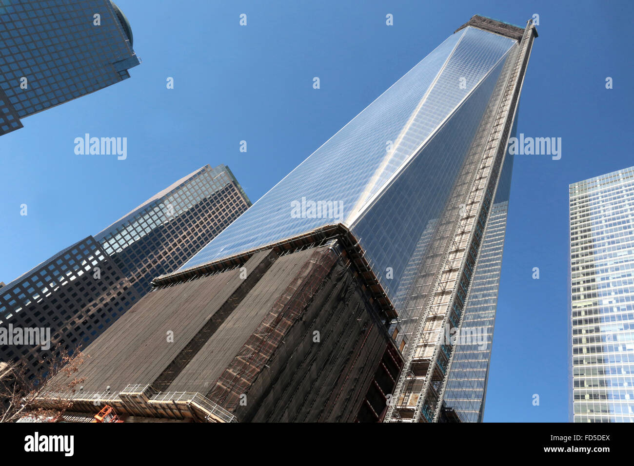 One World Trade Center. Ground Zero. Freedom Tower construction site. Stock Photo