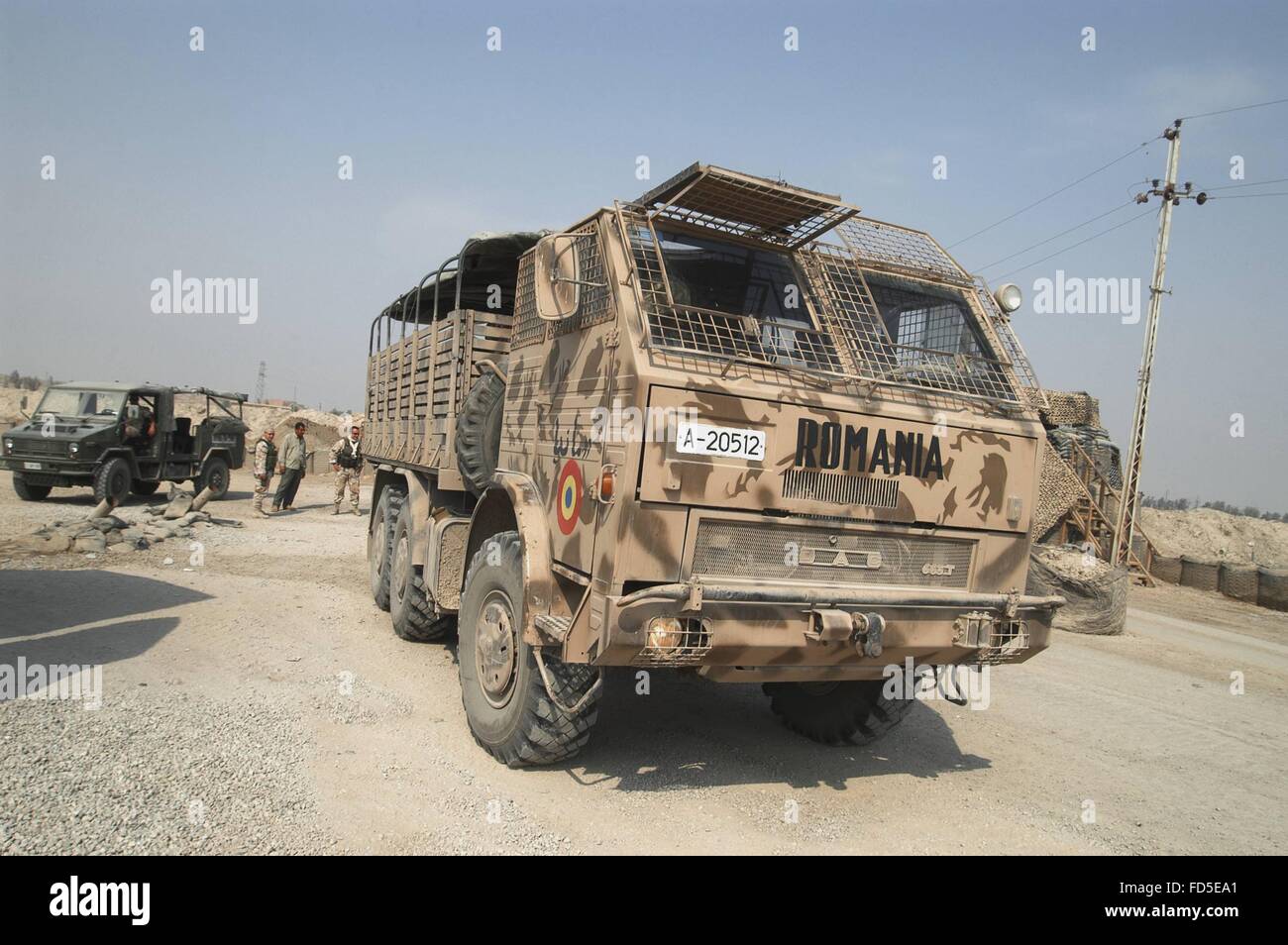 International military intervention in Iraq after the 2003 war, Romanian army Stock Photo