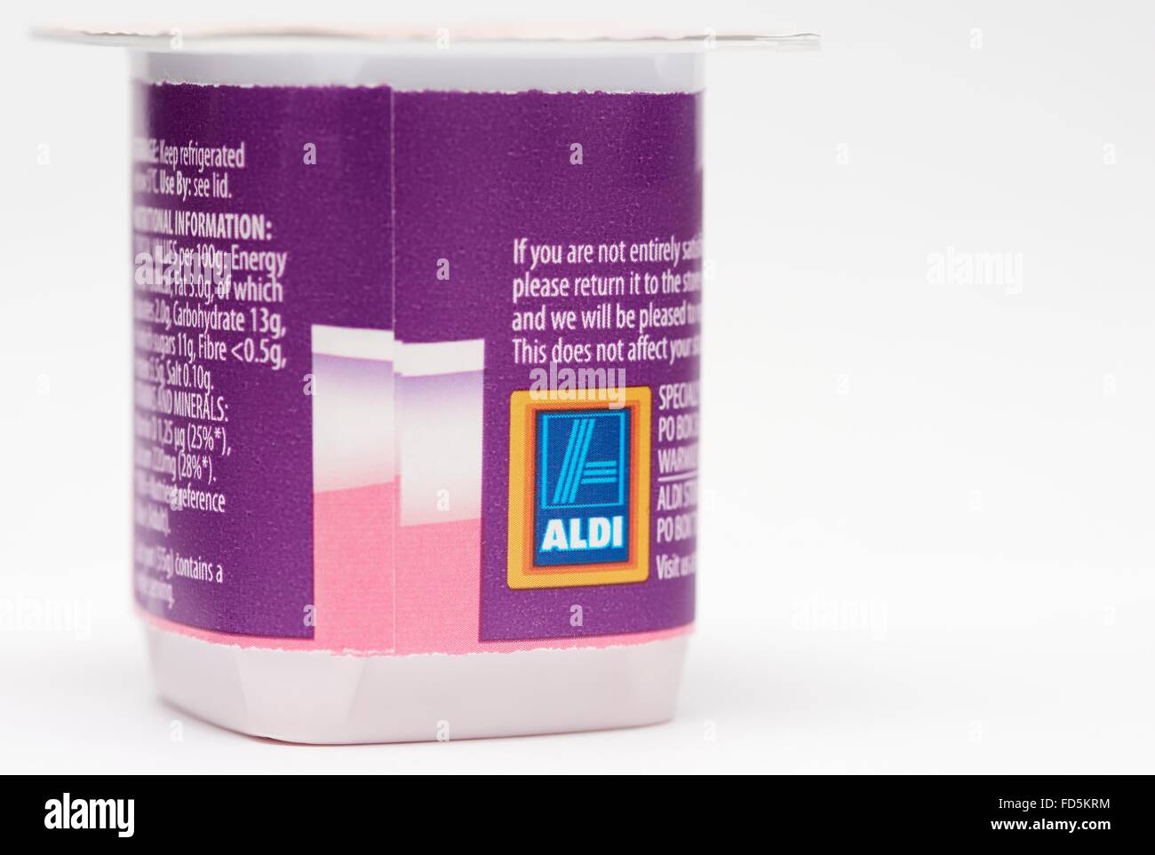 Aldi branded dessert pot Stock Photo Alamy
