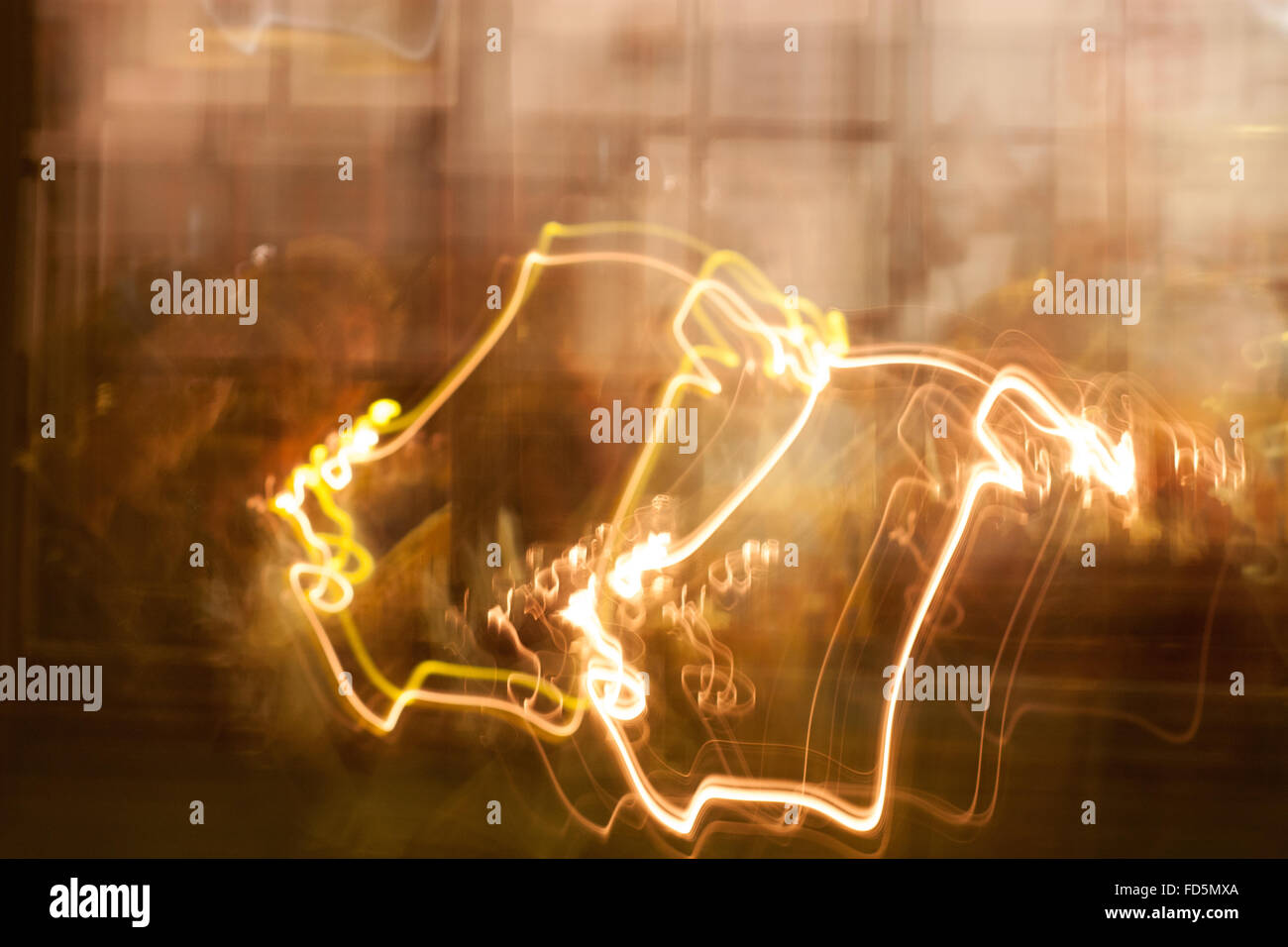 Light Painting At Night Stock Photo - Alamy