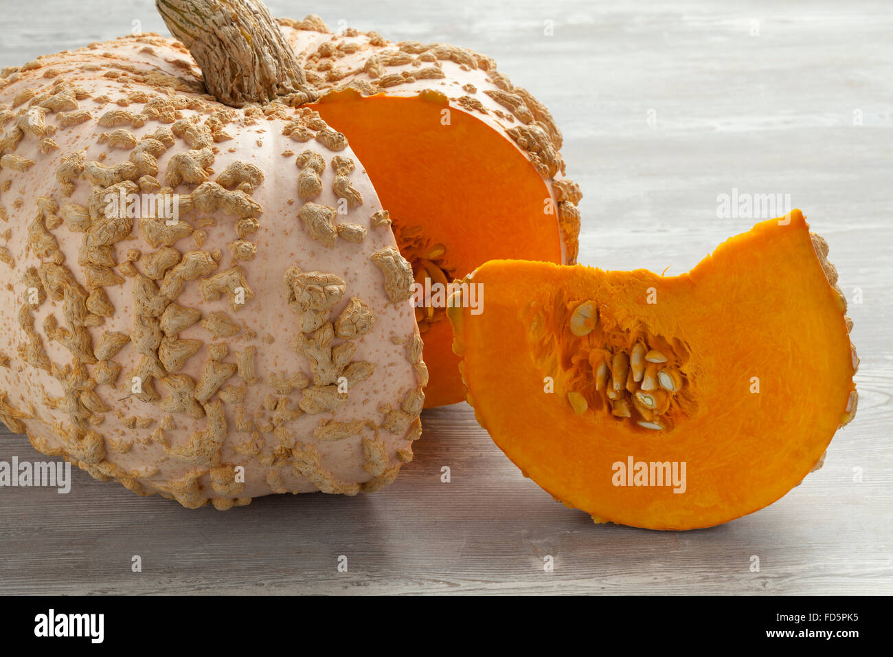 Fresh Peanut Pumpkin close up Stock Photo