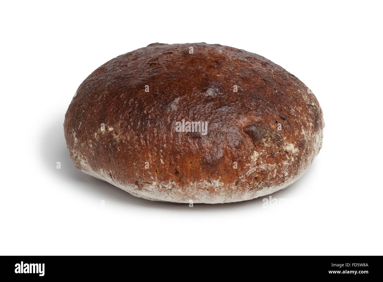 Fresh German sour dough bread on white background Stock Photo