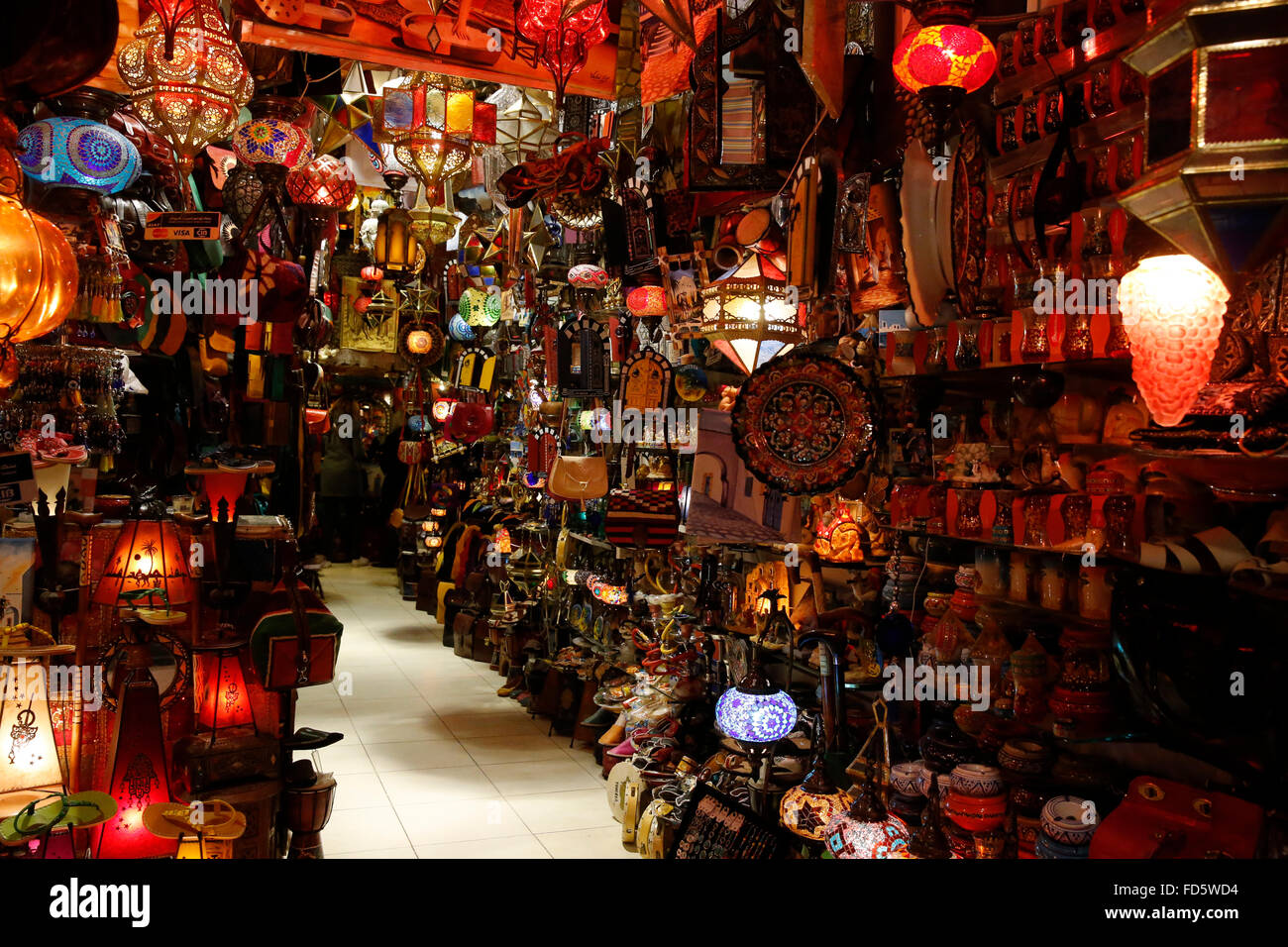 Shop in the Tunis medina Stock Photo