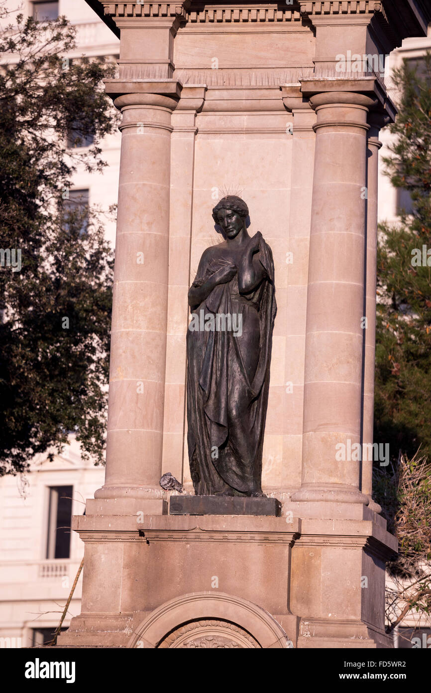 Nice sculpture at morning in Barcelona, Catalonia.Spain Stock Photo Alamy