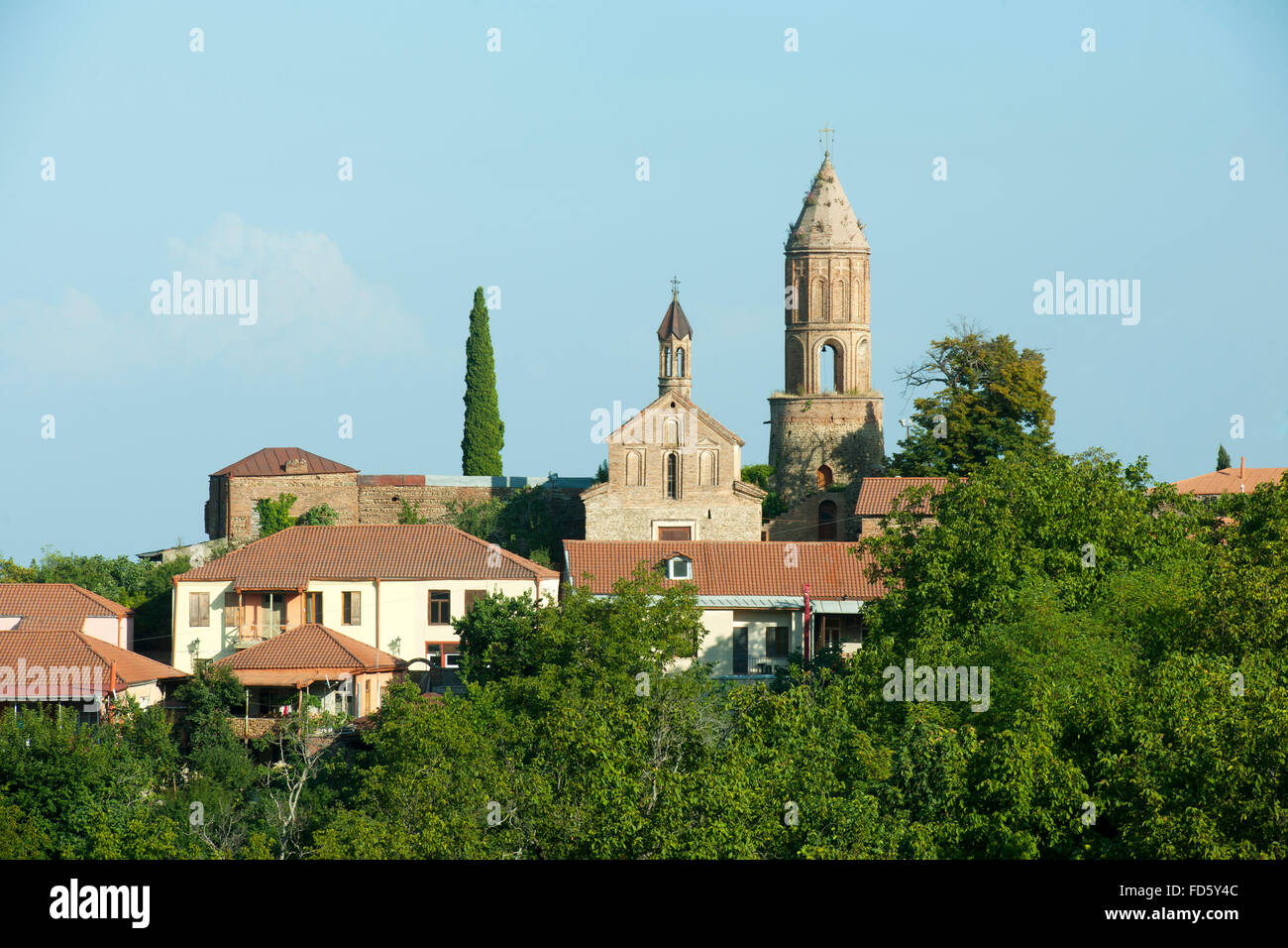 Georgien, Kachetien, Sighnaghi (Signachi, Signagi), Blick auf die Altstadt Stock Photo