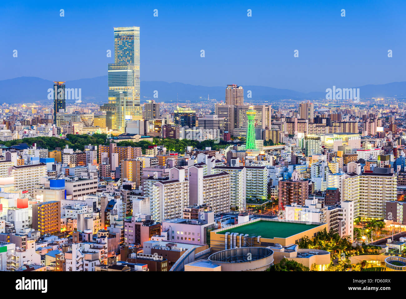 Osaka, Japan skyline at Abeno District. Stock Photo