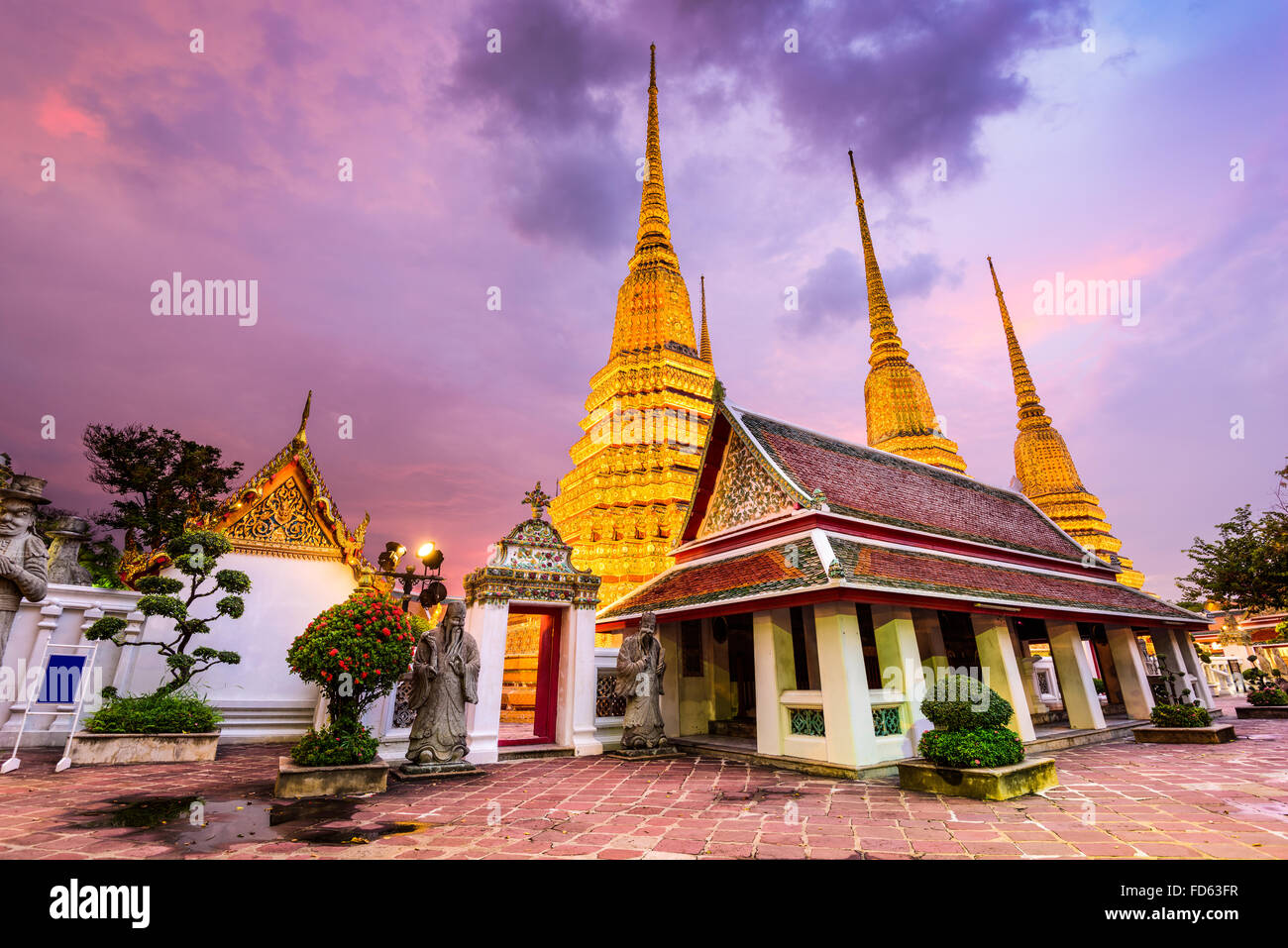 Wat Pho Temple in Bangkok, Thailand. Stock Photo