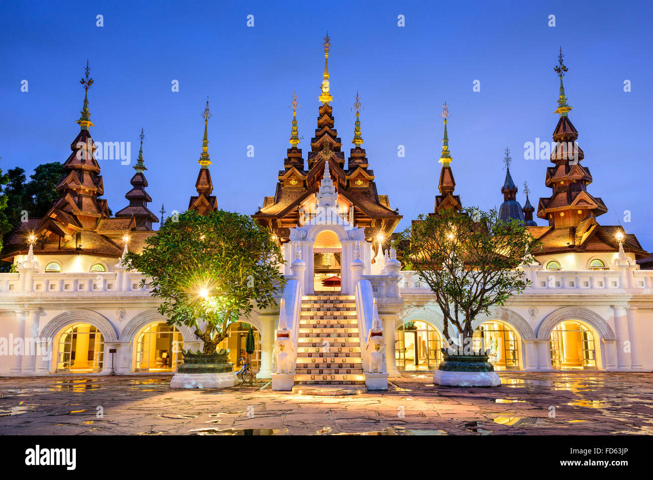 Chiang Mai, Thailand traditional hotel. Stock Photo