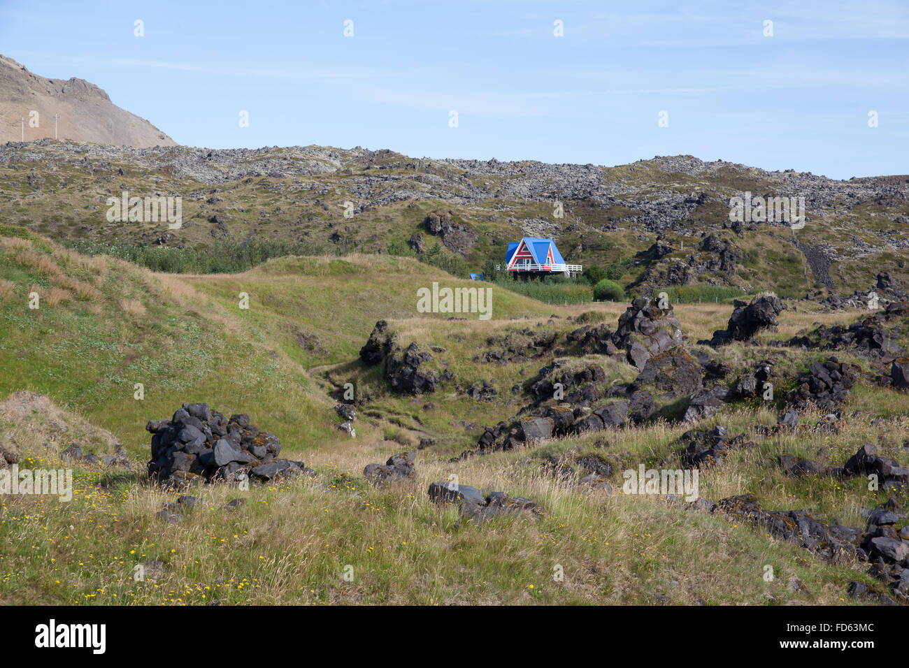 House In Remote Area Stock Photo