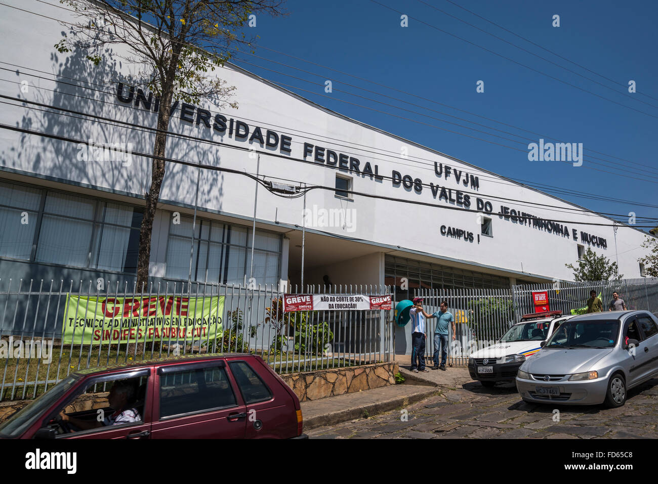 University building on strike, Diamantina, Minas Gerais, Brazil Stock ...