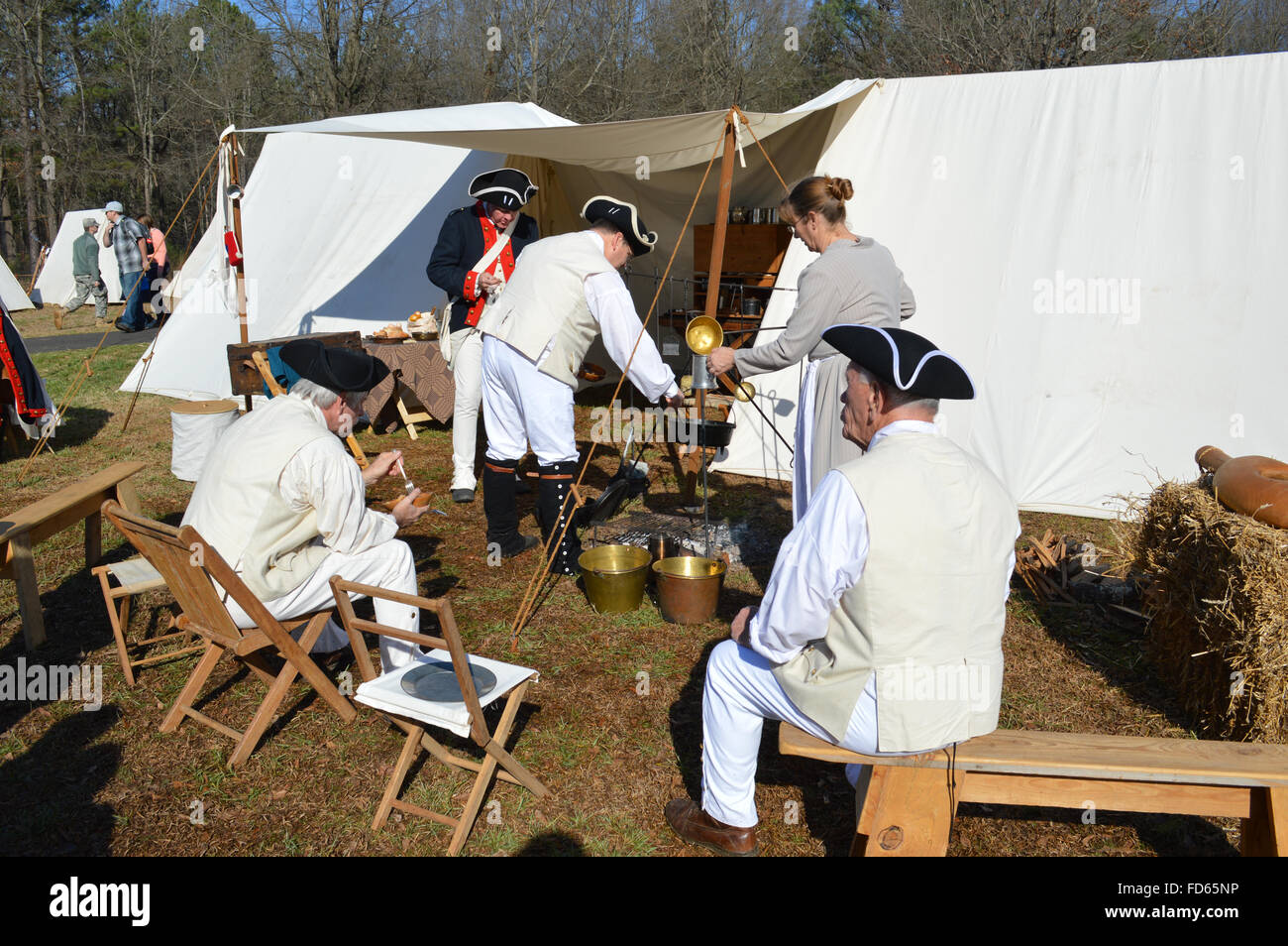 A reenactment of the Battle of Cowpens in Cowpens, South Carolina. The